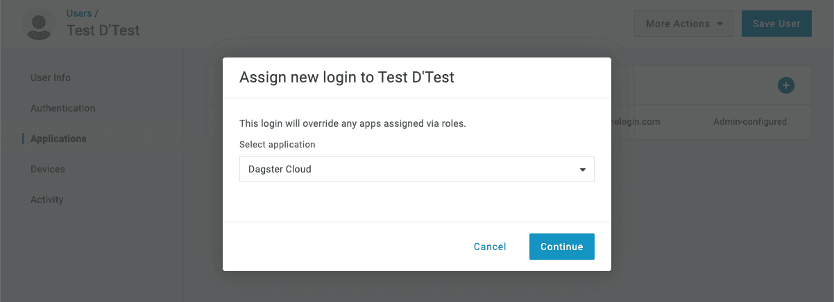 Assign New Login